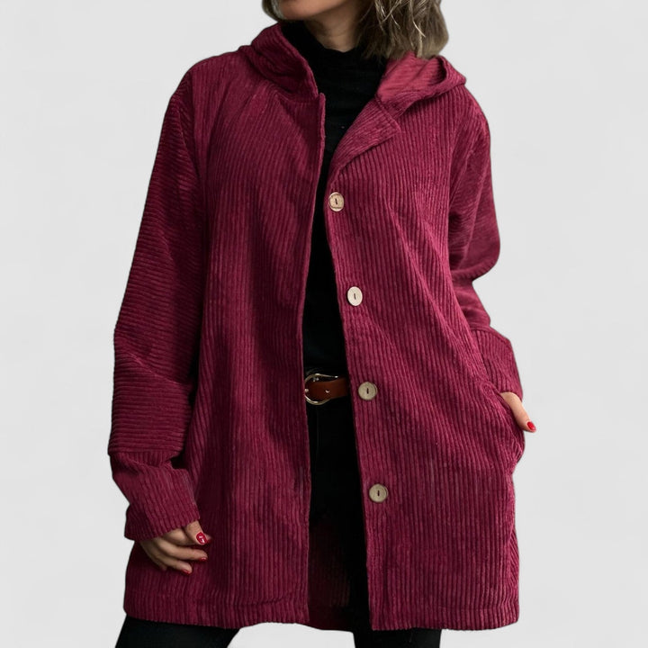 Priscilla | Chic Corduroy Hooded Jacket