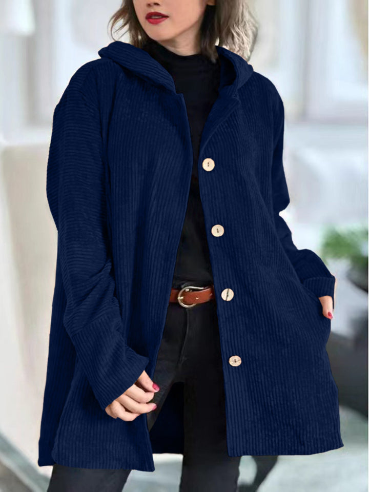 Priscilla | Chic Corduroy Hooded Jacket