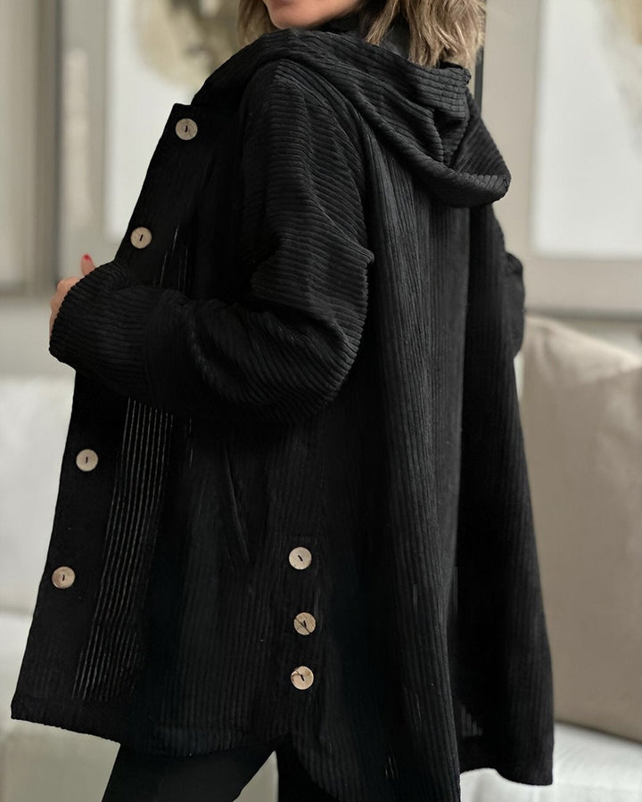 Priscilla | Chic Corduroy Hooded Jacket