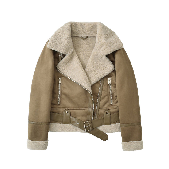 Flor | Suede Velvet Faux Fur Jacket