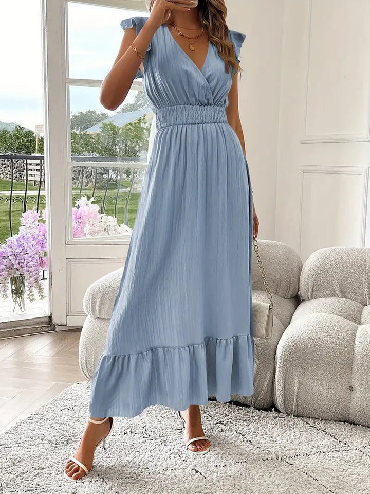 Isabella™ Ruffle Sleeve Smocked Midi Dress