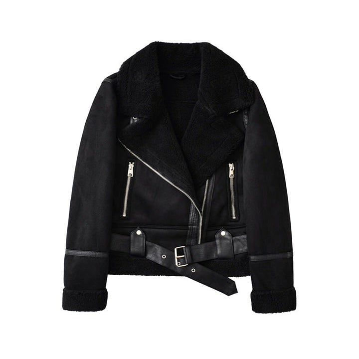 Flor | Suede Velvet Faux Fur Jacket