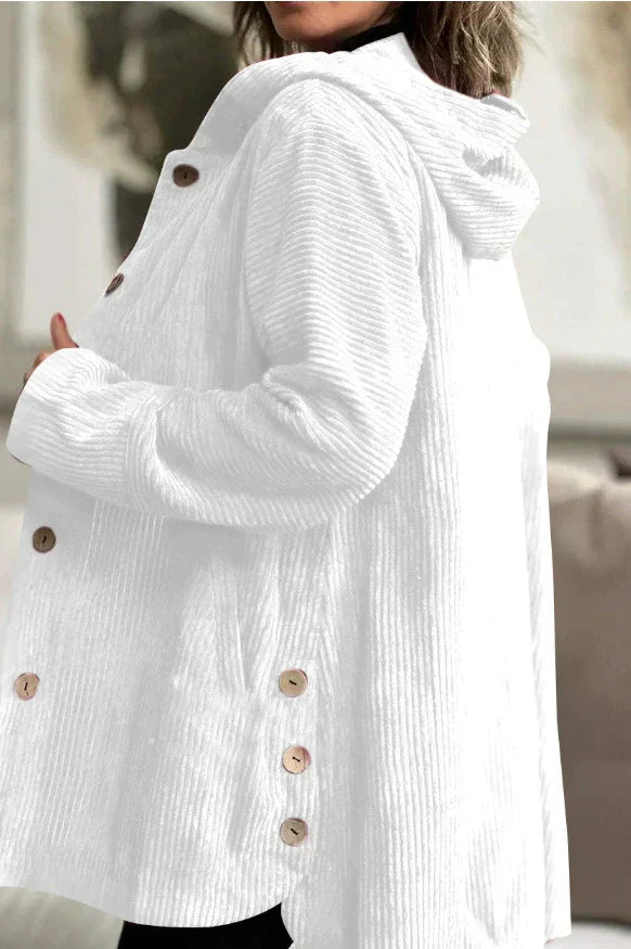 Priscilla | Chic Corduroy Hooded Jacket