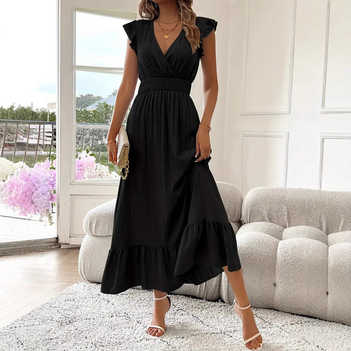 Isabella™ Ruffle Sleeve Smocked Midi Dress
