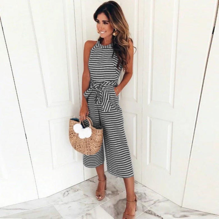 Susan & Lily| Striped Jumpsuit