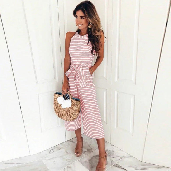 Susan & Lily| Striped Jumpsuit