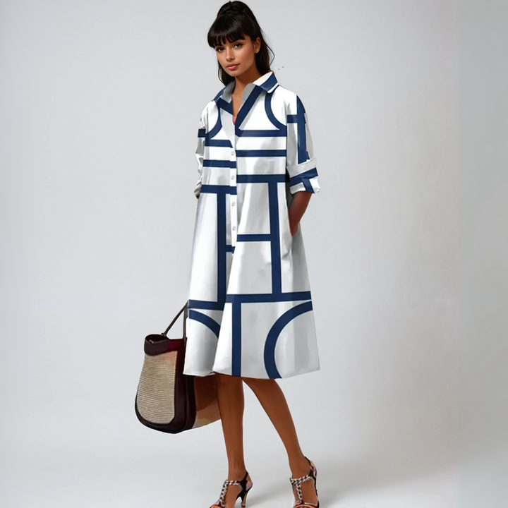 Amelia™ | MIDI DRESSES WITH GEOMETRIC PATTERN